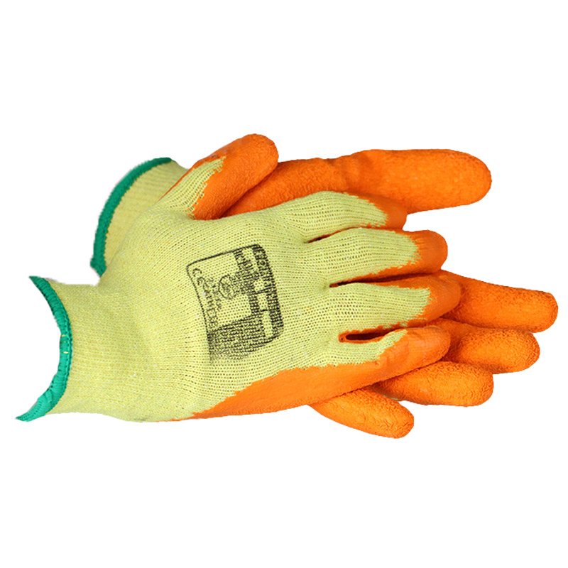 Orange Latex Grip Gloves